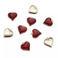 thumbnail image 5 of U8MO 10pcs Zinc Alloy Enamel Heart Pendants Red Mini Smooth Charms Crafting 17x15.5mm, 5 of 8