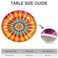 thumbnail image 6 of Colorful Tie Dye Spiral Mandala Round Fitted Tablecloth with Elastic Edge,Dining Table Cover Waterproof,Outdoor Round Tablecloth for Camping,Dining,Indoor and Outdoor, 6 of 7