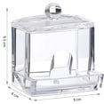 thumbnail image 5 of Cotton Swab Storage, Acrylic, Box With Lid, Small Ear Swab Dispenser Bathroom & Vanity, Clear, 5 of 7