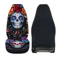 thumbnail image 6 of FOR U DESIGNS Sugar Skull Print 2 Pack Car Seat Covers, Wear-Resistan Automotive Seat Cushion Cover Anti-Slip Vehicles Interior Covers Fit for Vans SUV Truck, 6 of 7