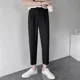 thumbnail image 2 of Pantalones de traje elásticos de negocios para hombre, rectos, holgados, de sastrería social, drapeados, de verano, negros, 9, recortados, fluidos, elásticos, 2024, 2 of 5