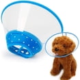 thumbnail image 1 of Collar ajustable para perros con cono de recuperación para mascotas, collar acolchado transparente con borde suave transpirable, cono de plástico para cachorros que protege el cuello, 1 of 6