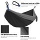 thumbnail image 2 of Hamaca de camping portátil doble y Hamacas individuales con 2 correas para árboles, hamacas de paracaídas para senderismo, viajes, color negro, 2 of 5