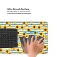 thumbnail image 5 of Hirioo Blue White Striped Sunflower A for Mouse Pad ,Anti-Slip Base, Durable Stitched Edges, Perfect for Gaming, Office, and Home Use,16x35.5in, 5 of 9