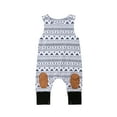 thumbnail image 2 of xiaxaixu Boys Girls Jumpsuit Patchwork Sleeveless Romper Geometry Print Clothes, 2 of 10