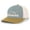 Smoke Blue/Amber/Beige, variant on Mountain Scene Tamarak Pine Forest Embroidered Mesh Back Trucker Hat, Smoke Blue/Amber/Beige