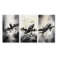 thumbnail image 2 of Designart " Plane Soaring II" Plane Wall Art Set Of 3 - Grey Plane Gallery Wall Set For Home Decor, 2 of 7