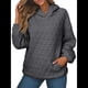 thumbnail image 1 of Sudadera con Capucha para Mujer, Sudadera de Larga, Holgada y con Bolsillos. Gris Oscuro L, 1 of 6