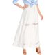 thumbnail image 1 of Falda Maxi Con Encaje y Cintura Elástica Allegra K Vintage Swing A-Line Blanco crema S, 1 of 7
