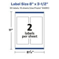 thumbnail image 6 of Avery Removable Rectangle Labels, 8" x 3.5", 30ct, 6 of 10