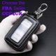 thumbnail image 4 of Funda para llaves de coche de piel con doble cremallera para proteger las llaves Llavero negro con ventana transparente para las llaves del coche a distancia, 4 of 5