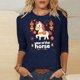 thumbnail image 1 of TaTaai Womens New Year 2026 Print Three Quarter Sleeve Round Neck Casual Top Holiday Celebration Blouse Festival Party Wear Gift, 1 of 5