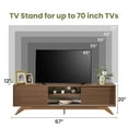 thumbnail image 6 of Aukfa Modern TV Stand for TVs up to 70" - TV Cabinet with 2 Sliding Door for living Room - Walnut, 6 of 8