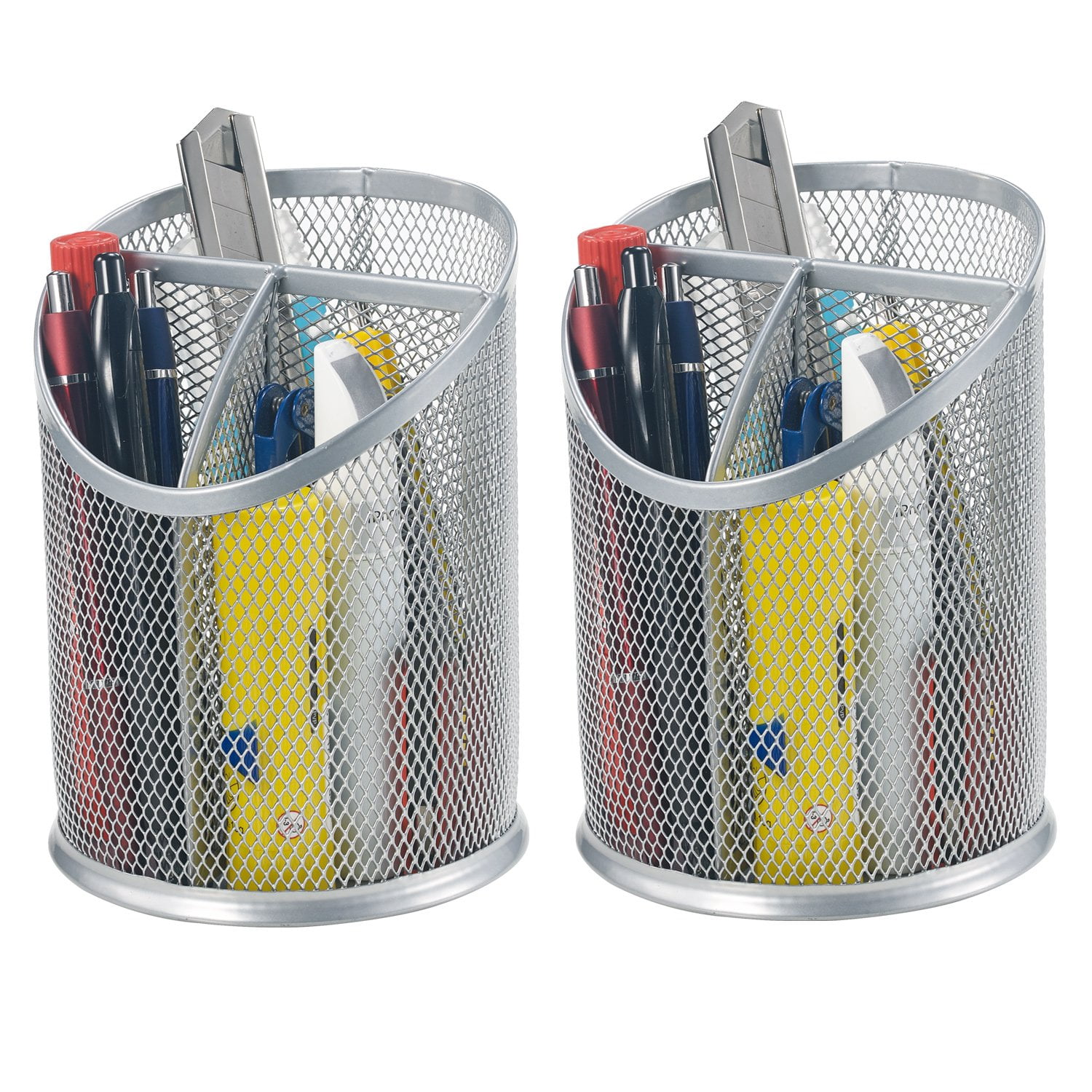Pro Space Round Mesh Pencil Holder Desk Office Supplies Organizer 3
