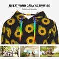 thumbnail image 4 of Salouo Sunflowers Pattern Hoodie Sweatshirts for Women, Autumn Pullover Hoodie Workout Sweat Women's Long Sleeve Preppy Sweatshirts-XX-Large, 4 of 7