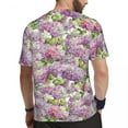 thumbnail image 3 of T Shirt For Men Hydrangea Floral Sports T-Shirt Summer Pink Lavender Print Retro Popular Tshirt For, 3 of 7