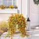 thumbnail image 5 of Decoración de Pared con Flores Artificiales de Imitación Violeta | Paquete de 2 Flores Falsas Naranjas y Amarillas para Bodas, Jardines y Patios, 5 of 5