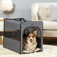 thumbnail image 6 of PETSFIT Soft Sided Dog Crate, Chewproof Design Breathable & Collapsible Dog Kennel, Indoor and Outdoor Use with Thicken Mat Grey, 6 of 8