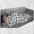 thumbnail image 5 of Sheep Soft Flannel Fleece Throw Blanket, Simplistic Furry Animal Cartoon Ball of Wool on Plain Background, Cozy Plush for Indoor and Outdoor Use, 50" x 60", Burgundy Blue Grey, by Ambesonne, 5 of 5