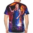 thumbnail image 2 of Game Of Thrones T Shirt 3d Printed Crewneck Graphic Short Sleeve Tees For Mens, 2 of 6