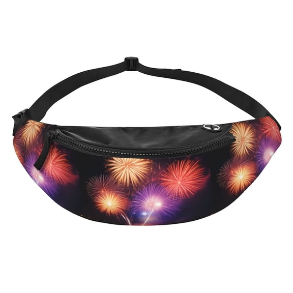 Wonderful Firework Fanny Pack Casual Hands-Free Wallets Waist Pack Phone Bag Carrying All Phones