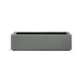 thumbnail image 1 of PolyStone Riviera Short Modern Outdoor/Indoor Rectangular Trough Planter, Lightweight, Heavy Duty, Weather Resistant, Polymer Finish, Commercial Grade and Residential, 46" W x 12" H, Granite Gray, 1 of 9