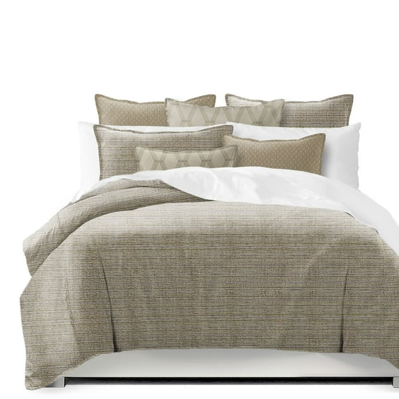 Metallic Threads Pyrite Duvet Cover Set Queen