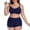 #0237-Navy, variant on Xucatan Women's Solid Color Two Piece Swimsuit Surf Suit with Removable Pads Push Up Tops, High Waisted Bottoms Tummy Control Modest Swimwear Plus Size Summer Beach Vacation Gift