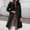 Black, variant on Womens Double Coat Winter Mid Long Trench Coat With Belt Tantrum Jacket Light Outdoor Jackets for Women Fuzzy Coat Jacket inside Pockets Sweater Women Jackets for Women Long Womens Thin Jacket Petite