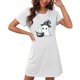 thumbnail image 1 of Camisón corto de talla grande para mujer, camisón de manga corta con estampado en el pecho, camisón corto, 1 of 4