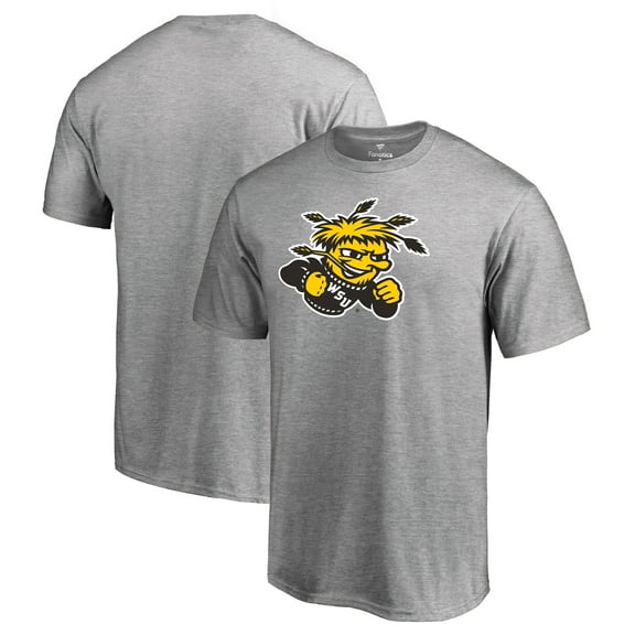 Men's Ash Wichita State Shockers Primary Team Logo T-Shirt