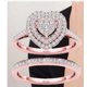 thumbnail image 1 of Anillo de compromiso de dos piezas con forma de corazón de melocotón y diamantes de moda europea y americana para mujer, 1 of 3