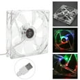 thumbnail image 4 of Ventilador de Enfriamiento de CPU LED Transparente, Puerto USB de 12 cm USB de Lámpara de Luz de Luz de Color de Luz para la CompuTADORA PC Computadora Ventilador de Enfriamiento de, 4 of 7