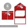 thumbnail image 2 of Wrapped Up Geometric Holiday Gift Card Holders / 6 Christmas Gift Card Holders / 4" x 3" Red Money Card Holders / Merry Christmas Gift Certificate Cards, 2 of 6