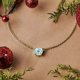 thumbnail image 2 of JeenMata Hermoso Collar con Colgante Solitario de Piedra Natal de Marzo de 1 Quilate de Corte Redondo - Aguamarina - Chapado en Oro Amarillo de 18 Quilates, Mujer, Adulto, 2 of 6