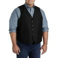 thumbnail image 2 of Oak Hill by DXL Men's Big and Tall Reversible Windowpane/Solid Vest Charcoal 4XL, 2 of 4