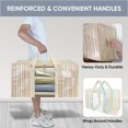 thumbnail image 3 of Paquete de 5 bolsas de mudanza de gran tamaño con asas reforzadas, bolsa de almacenamiento resistente para ropa, suministros de mudanza (raya de color con ventana, paquete de 5), 3 of 5