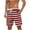 Red, variant on JIUKU Plus Size Mens Shorts Casual Summer Striped Elastic High Waisted Drawstring Beach Shorts with Pockets