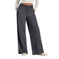 thumbnail image 6 of Women's High Waist Elastic Waistband Sweatpants Relaxed Fit Flare Leg Lounge Pants for Casual Comfort, 6 of 7