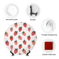 thumbnail image 4 of Zufioo Hand Drawn Strawberry Print Bone China Decorative Plate, Ceramic Dinner Plate with Stand Ceramic Decoration Homewares-10in, 4 of 6