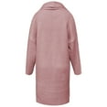 thumbnail image 6 of Arlun Elegant Long Cardigan Sweaters for Women European Style Open Front Oversized Slouchy Knit Fall Trendy Cardigans Coat Solid Color Lapel Long Sleeve Loose Outwear 2025 Red L, 6 of 7