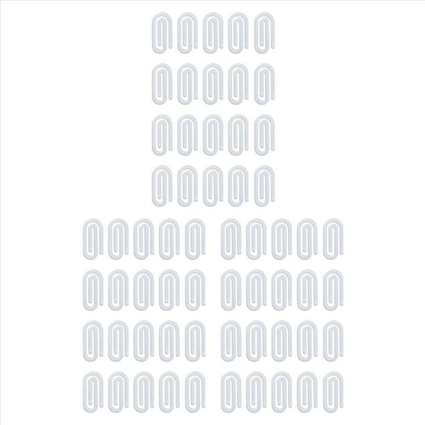 Paquete de 60 Clips de Papel Acrílicos para Sublimación, Tamaño Jumbo de 10 X 5 cm, para Oficina, Hogar, Escuela, Bricolaje.