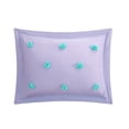 thumbnail image 3 of Better Homes & Gardens Kids Pom Pom Comforter Set with Two Decorative Pillows, Twin, Lavender, Polyester, 3 of 5