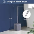 thumbnail image 2 of Toilet Bowl Brush and Holder, 3 Pack Compact Toilet Brush Set with Nylon Bristles Toilet Brush Hidden Scrubber Brushes for Bathroom Cleaning—Blue, 2 of 7