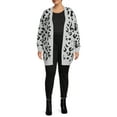 thumbnail image 2 of Dreamers by Debut Women's Plus Size Leopard Print Cardigan, 2 of 5