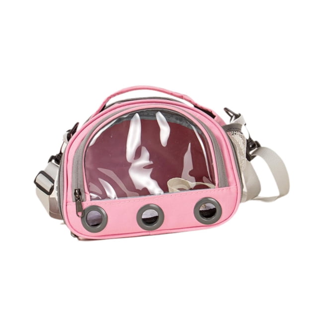 Bolsa de transporte para hámster Yuyangstore Rosa con agujeros transpirables y ventana de acceso lateral