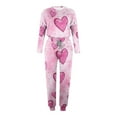 thumbnail image 5 of lcziwo Women's Jogger Sets 2 Piece Outfit Plus Size Crewneck Long Sleeve Shirts Matching Drawstring Pants with Pockets Sweatsuits Valentine's Day Love Heart Print Lounge Suits,Multicolor,XXL, 5 of 5