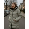 thumbnail image 3 of Rokka&Rolla Women's Insulated Long Winter Coat Fleece Hood Parka Jacket, 3 of 12
