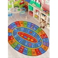 thumbnail image 7 of KC Cubs Playtime Collection ABC Alphabet, Numbers and Shapes Educational Learning & Game Area Oval Rug Carpet for Kids and Children Bedrooms and Playroom, 7 of 7