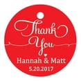thumbnail image 1 of 100 Pcs Papier Cadeau Rond Personnalisé Merci à Suspendre Tags Cadeaux de Mariage Personnalisés Tags, 1 of 1